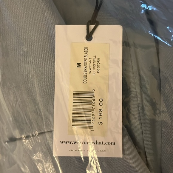 Revolve Weworewhat Double Breasted Blazer in Storm Blue - Picture 5 of 8